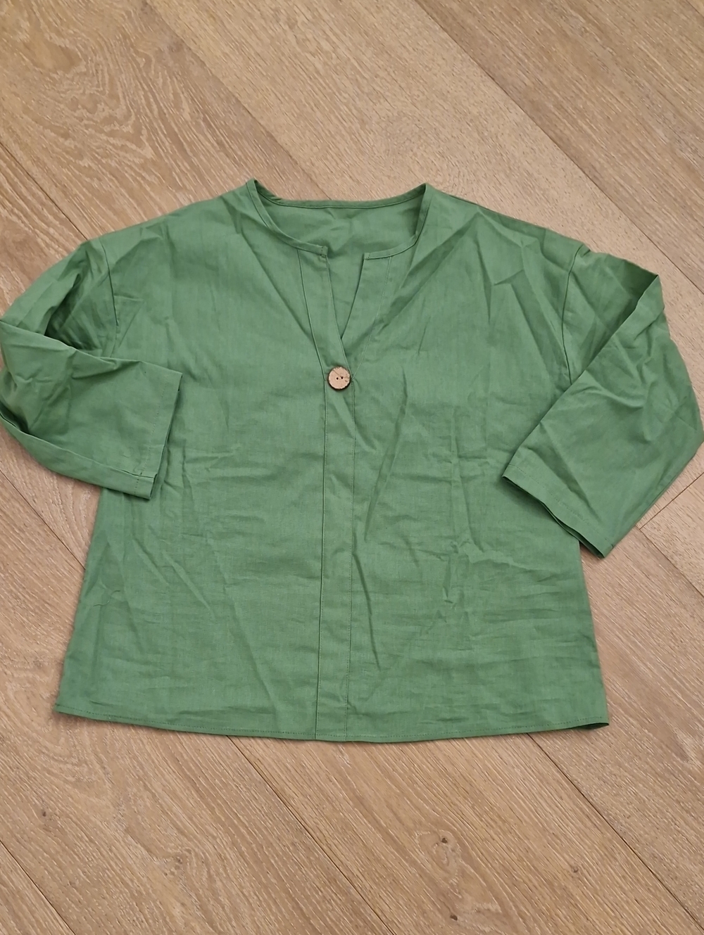 Green Button-Front Lightweight Jacket